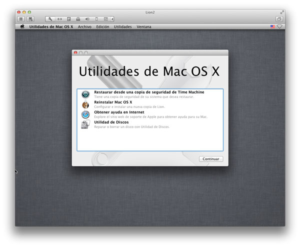 Virtualizar OS X Lion con VMware Fusion 5 Instalación de Lion virtualizado