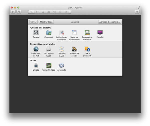 Virtualizar OS X Lion con VMware Fusion Máquina virtual Lion