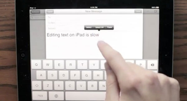 Nueva forma de editar texto en el iPad