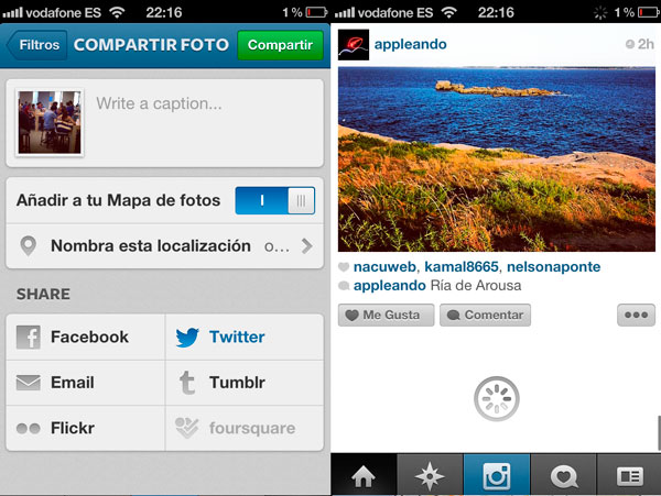 Nueva ventana subida de fotos Instagram Nueva ventana subida de fotos Instagram