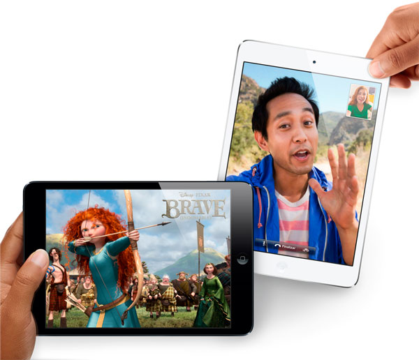 iPad Mini blanco y iPad Mini negro con Brave iPad Mini blanco y iPad Mini negro con Brave