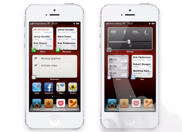 Concepto Widgets iPhone