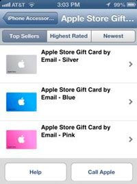 Tarjetas regalo AppStore