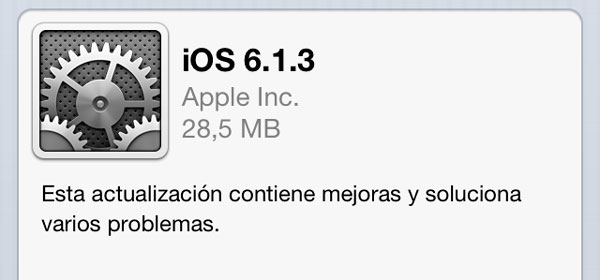iOS 6.1.3 ya disponible